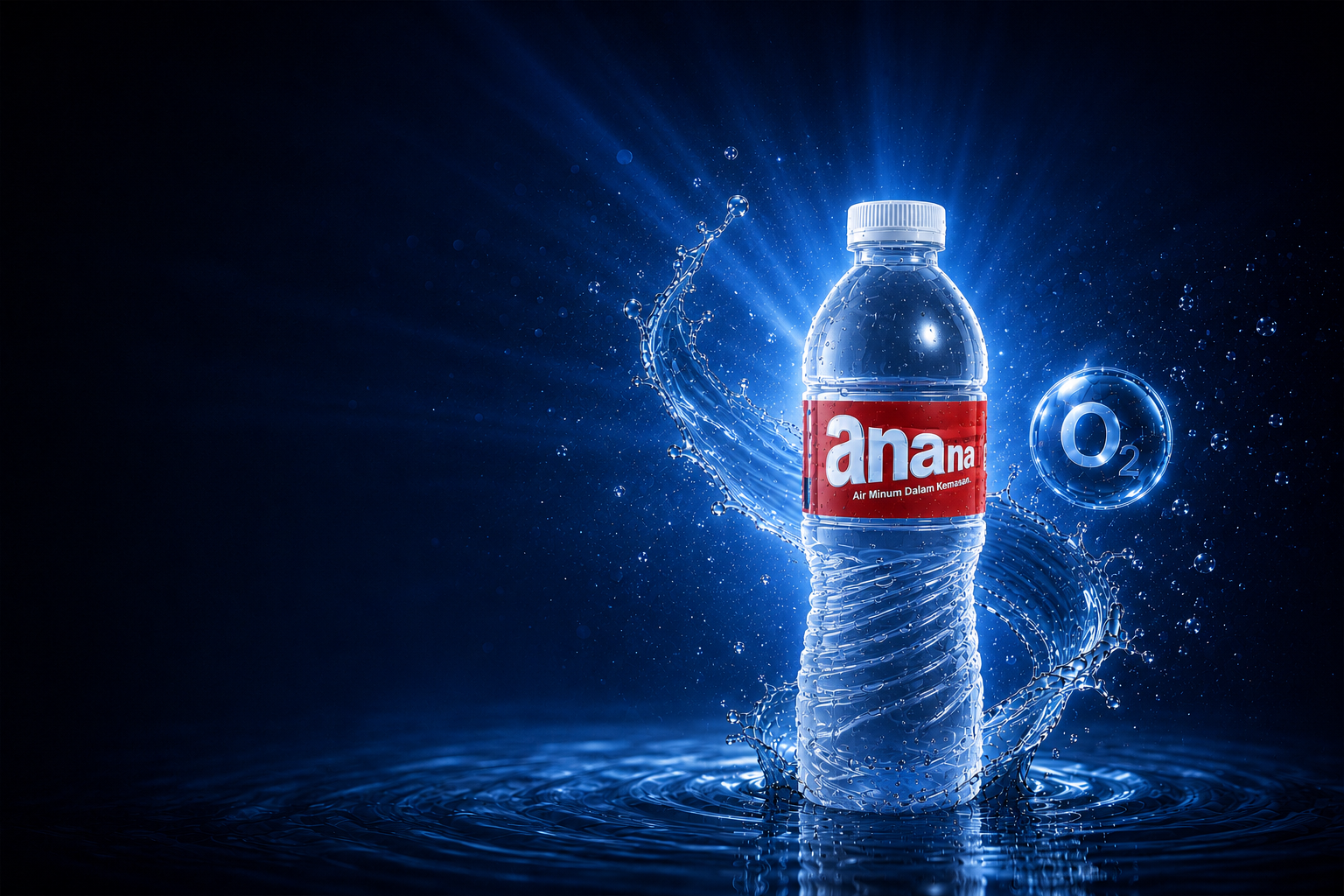 Air beroksigen Anana background